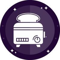 Toaster Solid badges Icon vector