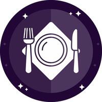 Cutlery Solid badges Icon vector