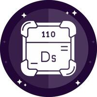 Darmstadtium Solid badges Icon vector