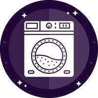 Laundry Solid badges Icon vector