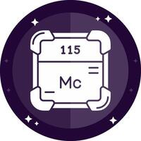 Moscovium Solid badges Icon vector