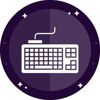 Keyboard Solid badges Icon vector