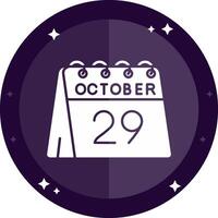 29th of October Solid badges Icon vector