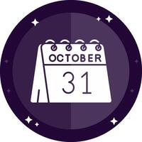 31st of October Solid badges Icon vector