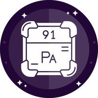 Protactinium Solid badges Icon vector