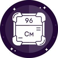 Curium Solid badges Icon vector