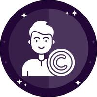 Copyright Solid badges Icon vector