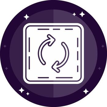 Loop Solid badges Icon vector