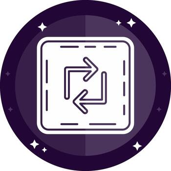 Loop Solid badges Icon vector