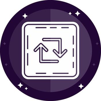 Loop Solid badges Icon vector