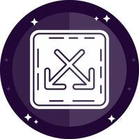 Intersect Solid badges Icon vector