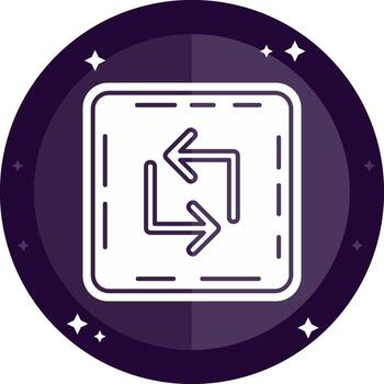 Loop Solid badges Icon vector