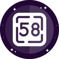 Fifty Eight Solid badges Icon vector