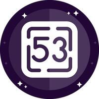 Fifty Three Solid badges Icon vector