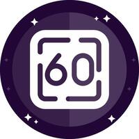 Sixty Solid badges Icon vector