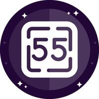 Fifty Five Solid badges Icon vector