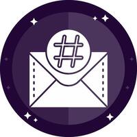 Hash Solid badges Icon vector