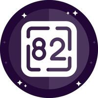 Eighty Two Solid badges Icon vector