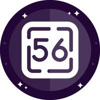 Fifty Six Solid badges Icon vector