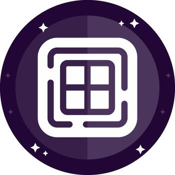 Grids Solid badges Icon vector