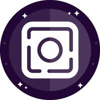 Dot Solid badges Icon vector
