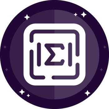 Summation Solid badges Icon vector