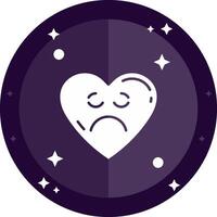 Sad Solid badges Icon vector