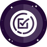 Check box Solid badges Icon vector