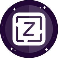 Letter z Solid badges Icon vector