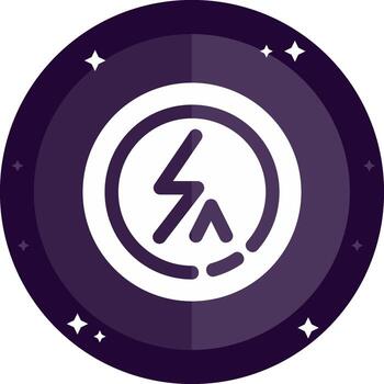 Flash auto Solid badges Icon vector