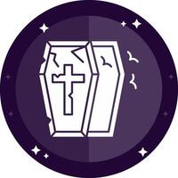 Coffin Solid badges Icon vector