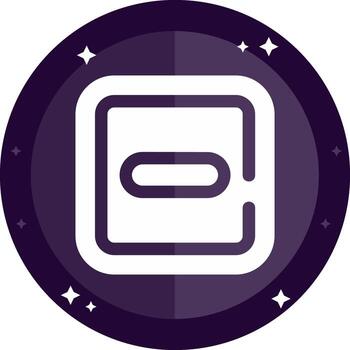 menos sólido insignias icono vector