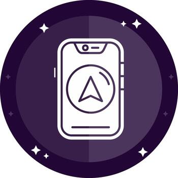 Direction Solid badges Icon vector