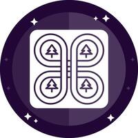 Overpass Solid badges Icon vector