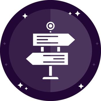 Direction Solid badges Icon vector