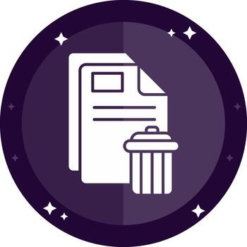 Delete Solid badges Icon vector