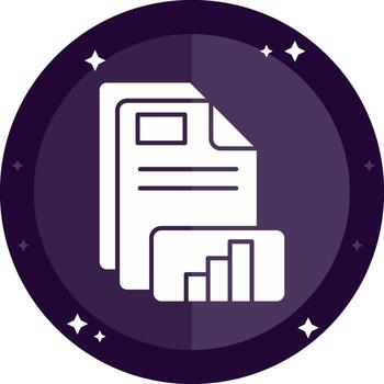 Chart Solid badges Icon vector