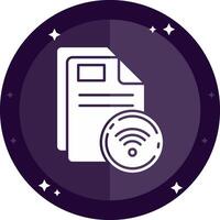 Wifi Solid badges Icon vector