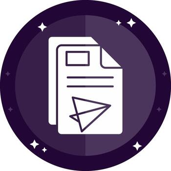 Send Solid badges Icon vector