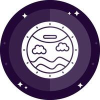 Porthole Solid badges Icon vector