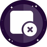 Delete square Solid badges Icon vector