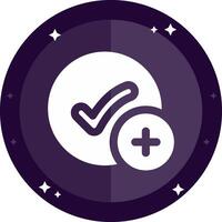 Add task reminder Solid badges Icon vector