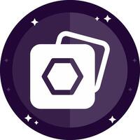 Polygon frame Solid badges Icon vector