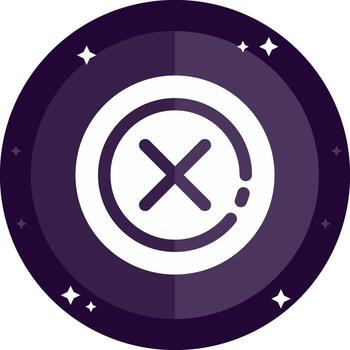 Eliminar 1 sólido insignias icono vector