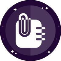 Paperclip 2 Solid badges Icon vector