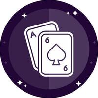 Poker Solid badges Icon vector