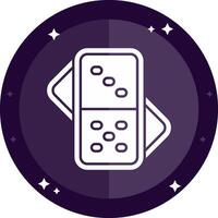 Domino Solid badges Icon vector