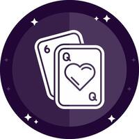 Poker Solid badges Icon vector