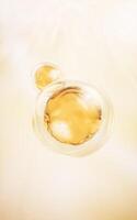 Golden liquid oil bubble background, 3d rendering. photo