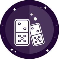 Domino Solid badges Icon vector